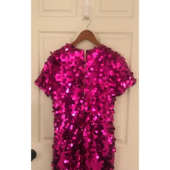 Endless Rose Circle Sequins Dress in Fuchsia Pink Size Small - Picture 10 of 14